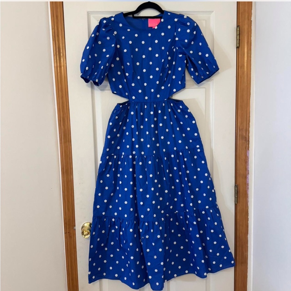 Lilly Pulitzer Blue Puff Sleeve Sundress for Weddings